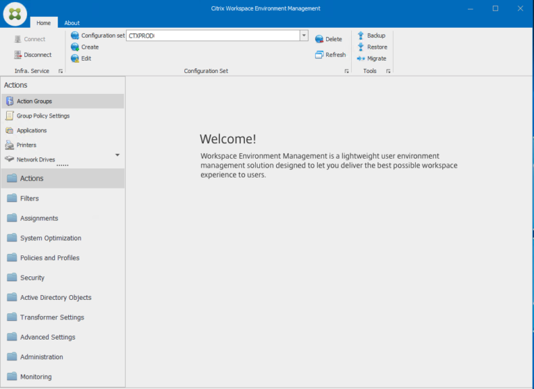 [QuickPost] Citrix Workspace Environment Manager Console predefine